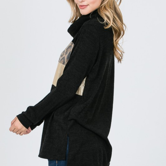 Hoodie with Leopard Print/Sequins - Picture 8 of 8